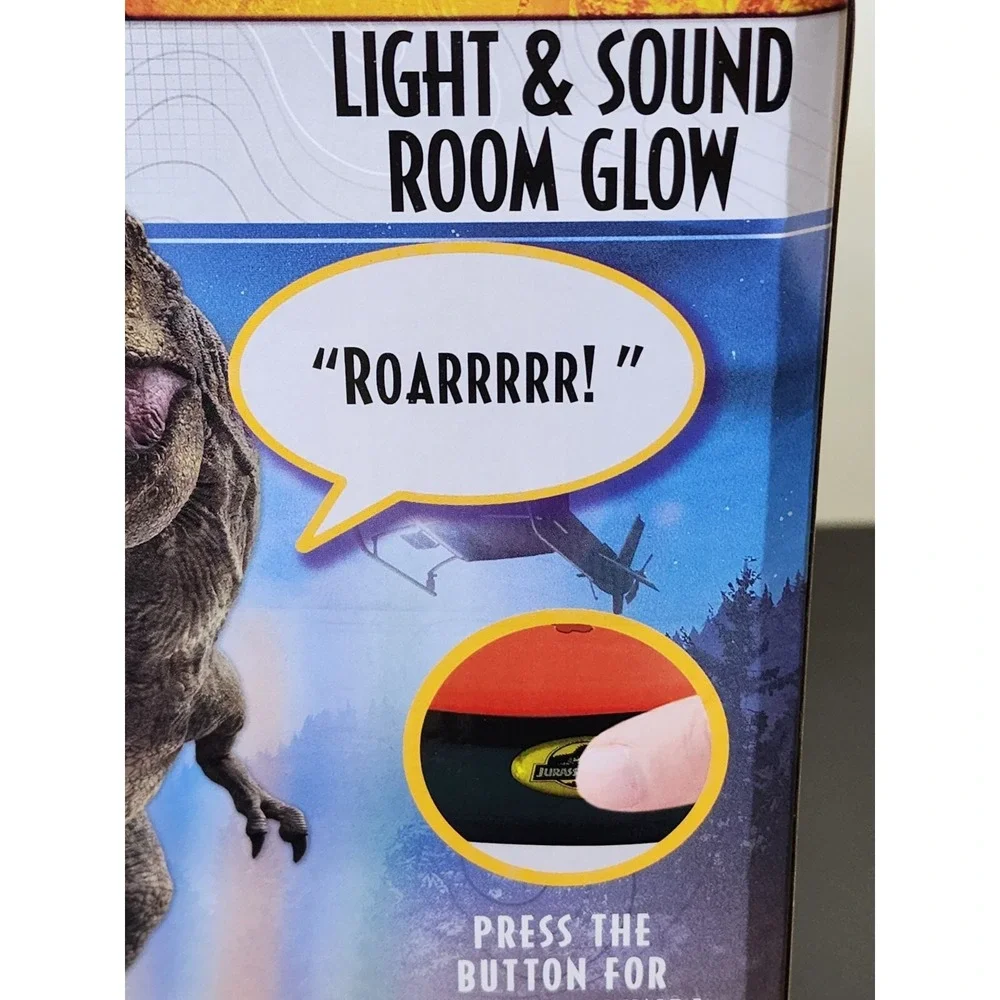 Jurassic World Dominion Tyrannosaurs Rex Roarin Rotating‎ Room Glow Night Light